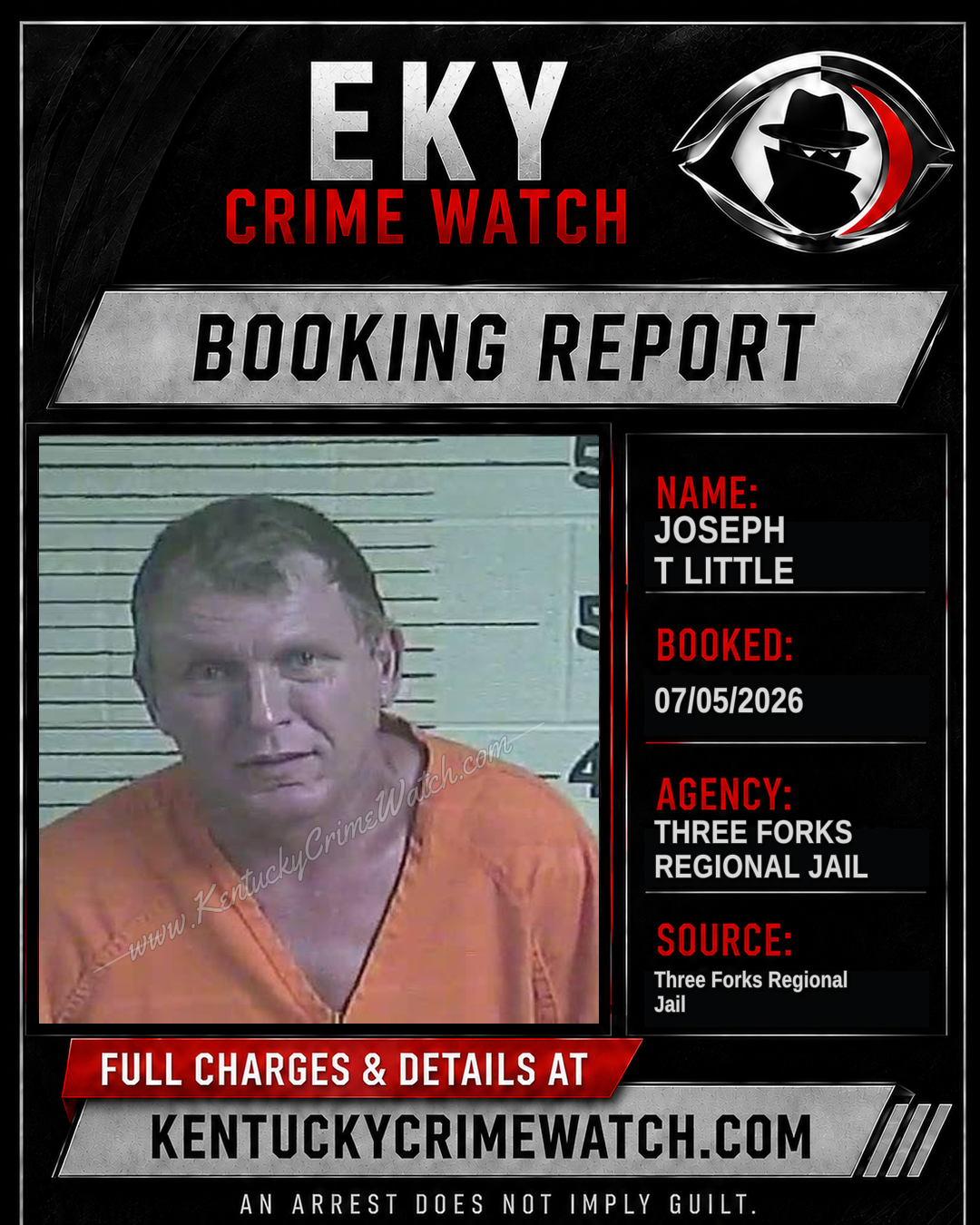 Joseph T Little booking image