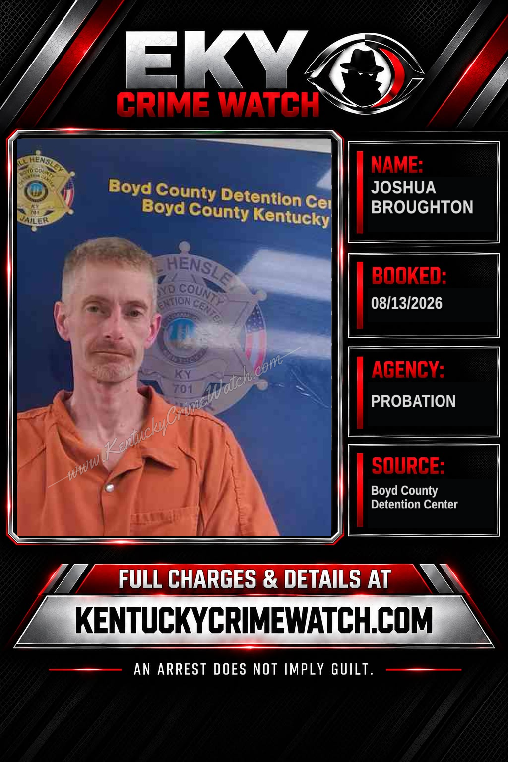 JOSHUA BROUGHTON booking image