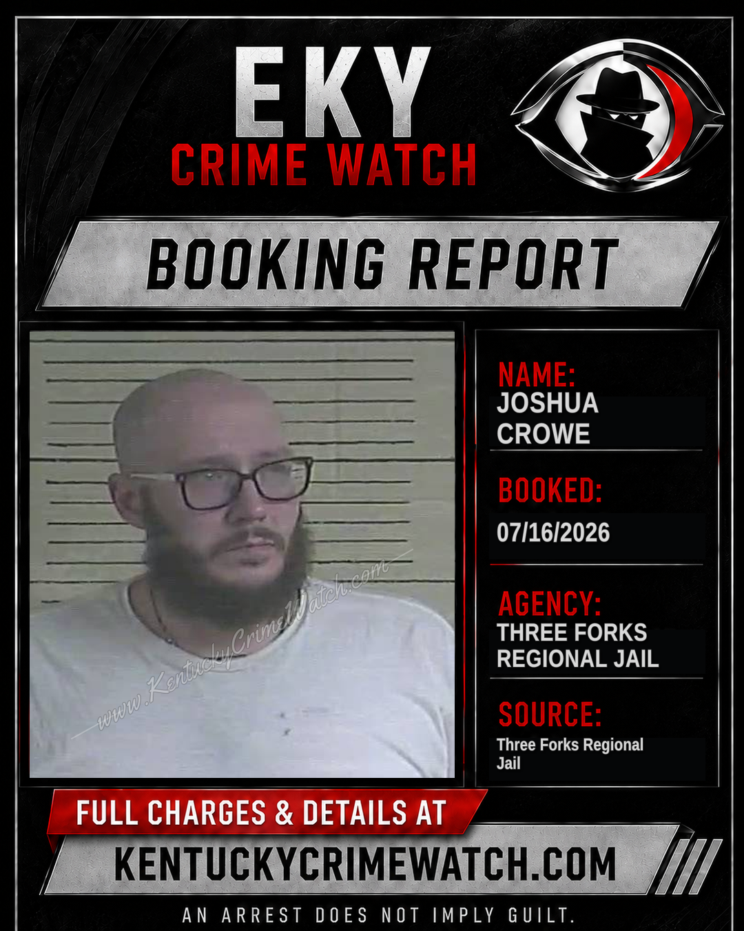 Joshua Crowe booking image