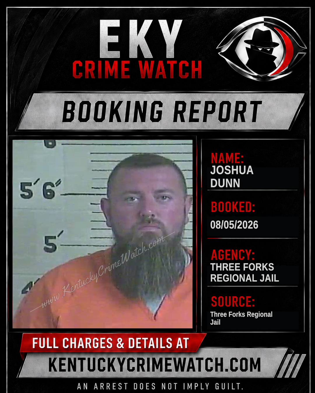 Joshua Dunn booking image
