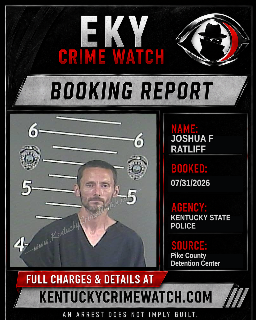 JOSHUA F RATLIFF booking image
