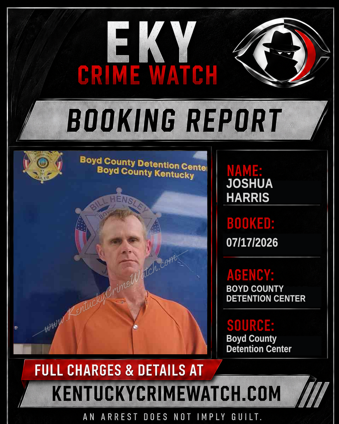 JOSHUA HARRIS booking image