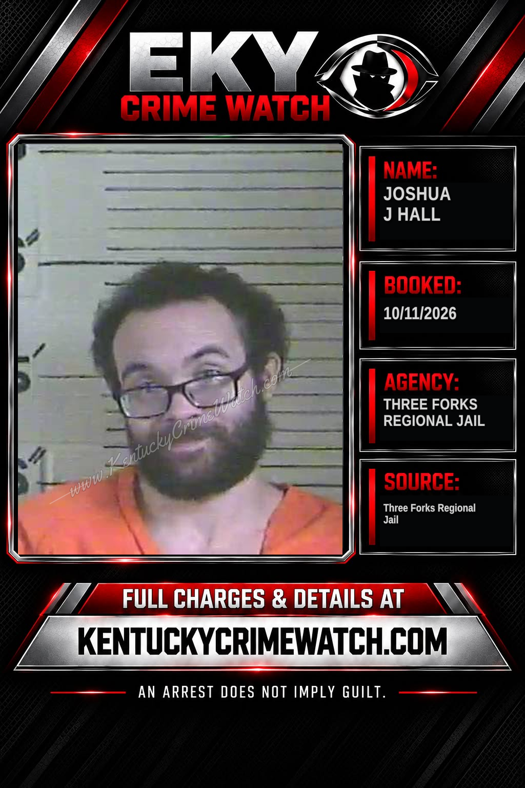 Joshua J Hall booking image