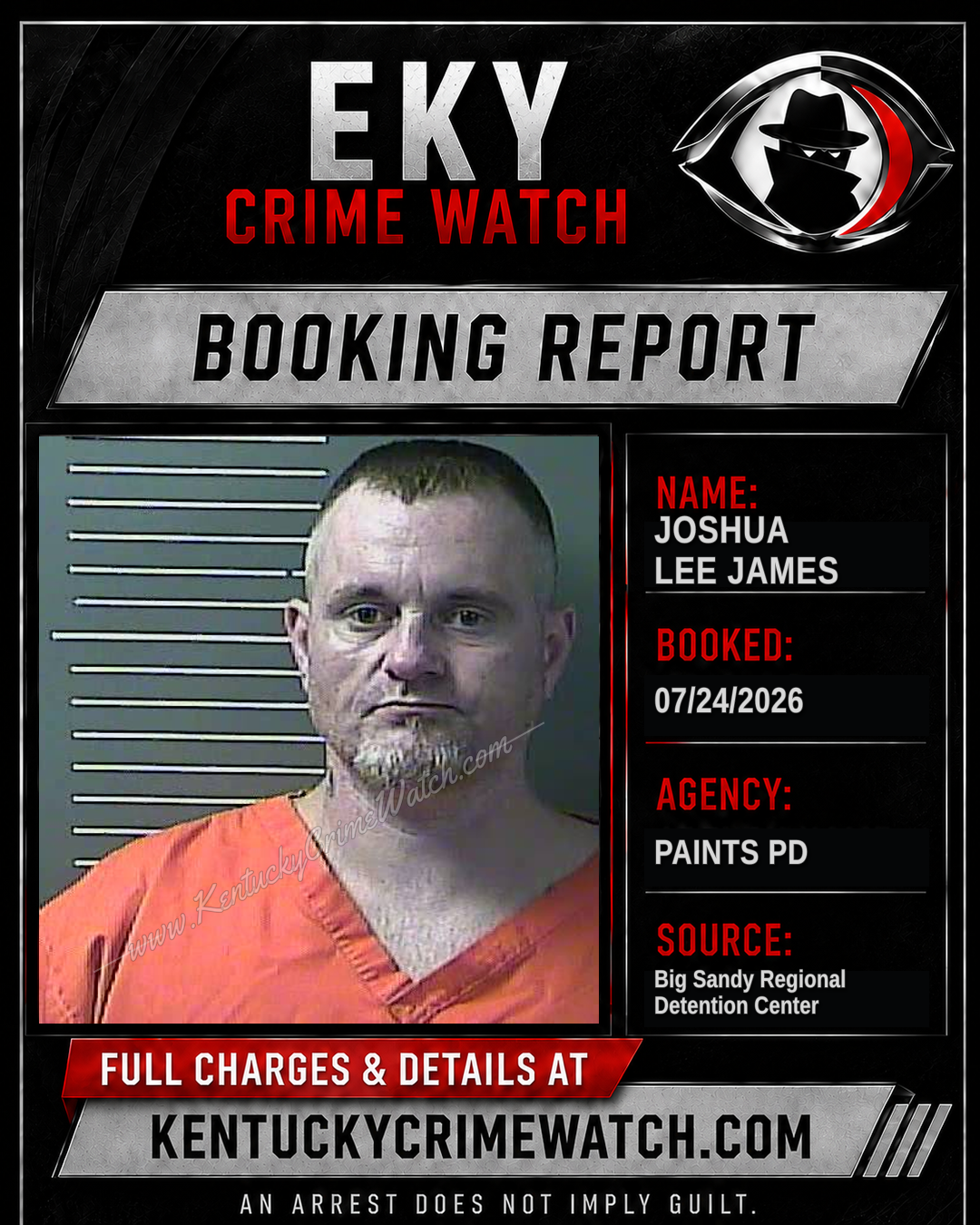 JOSHUA LEE JAMES booking image