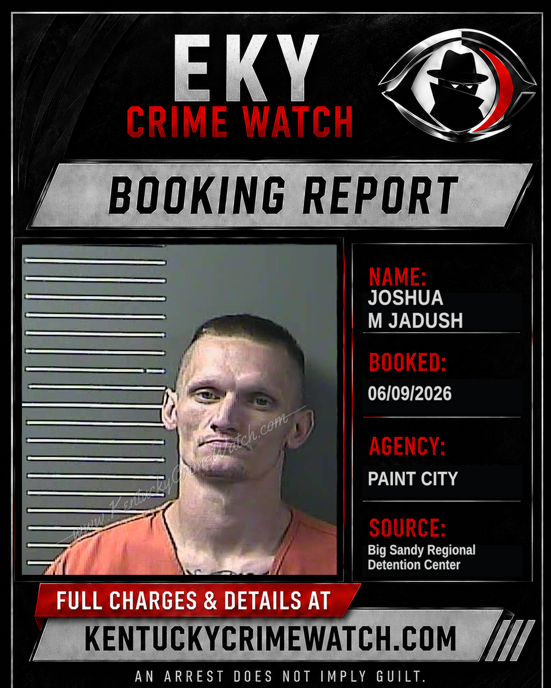 JOSHUA M JADUSH booking image