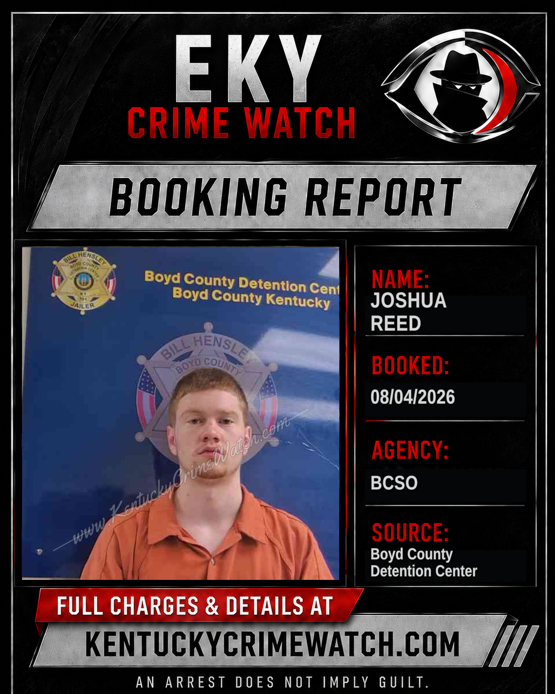 JOSHUA REED booking image