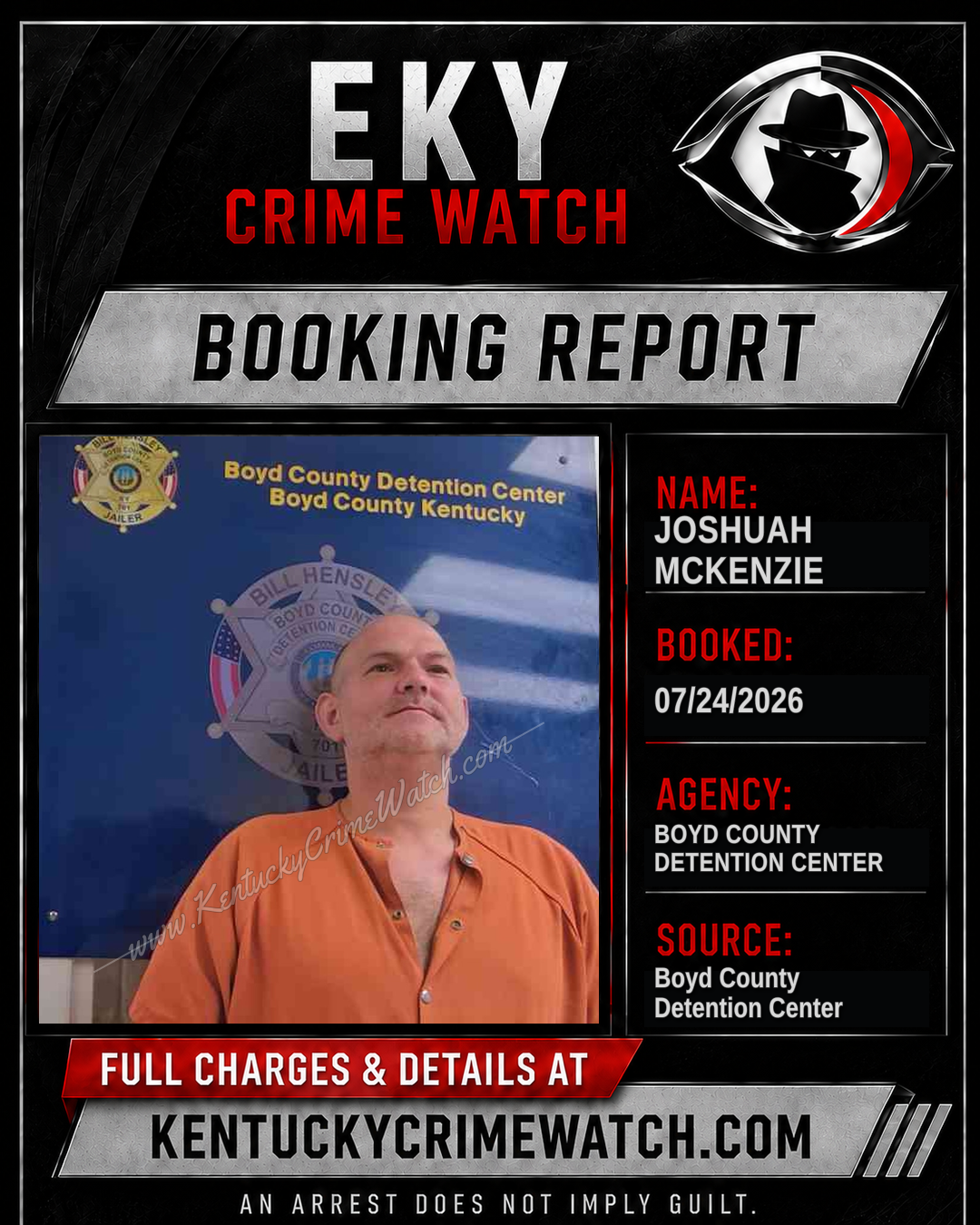 JOSHUAH MCKENZIE booking image