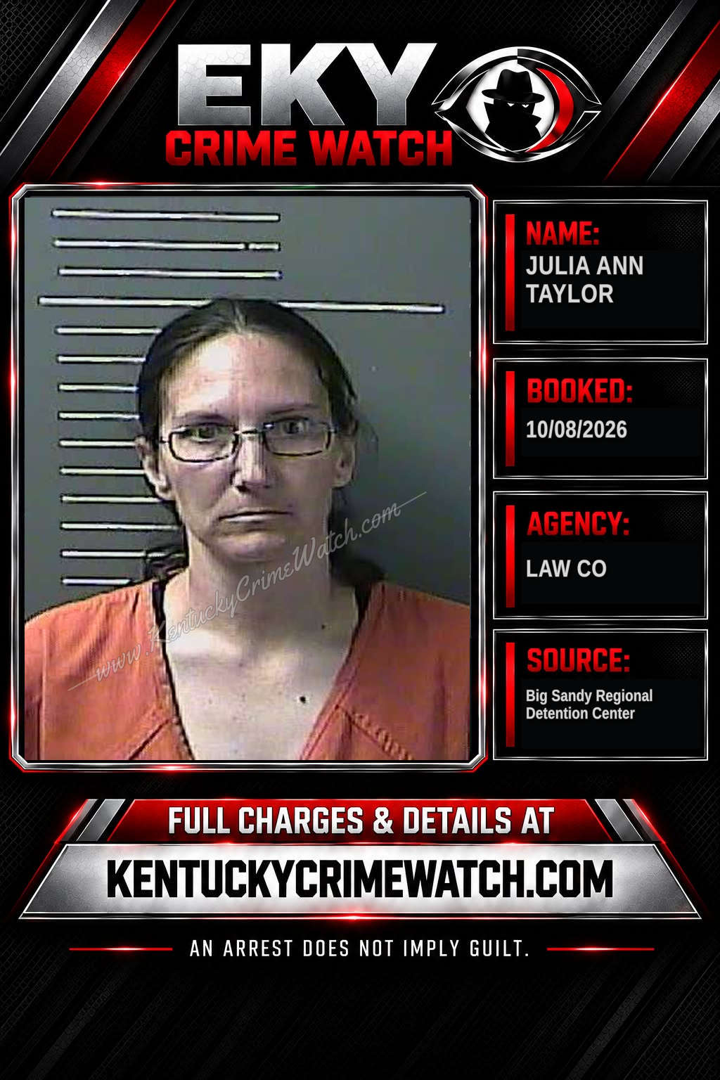JULIA ANN TAYLOR booking image