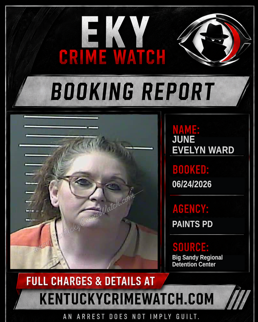 JUNE EVELYN WARD booking image