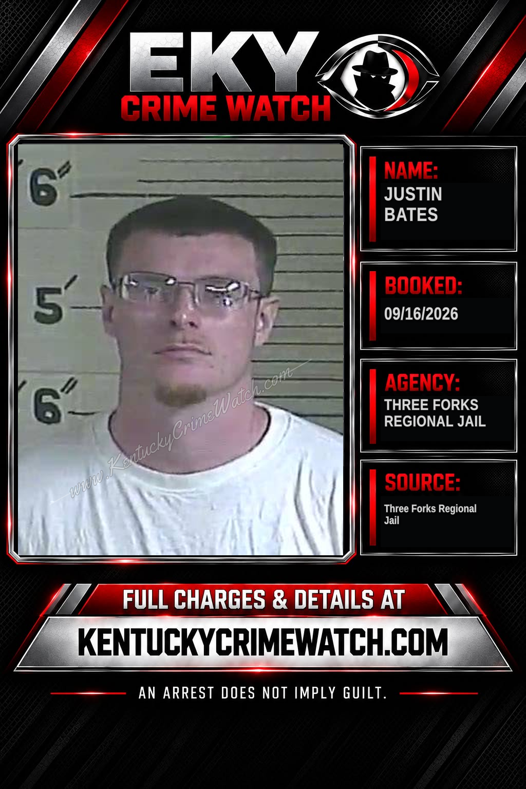 Justin Bates booking image