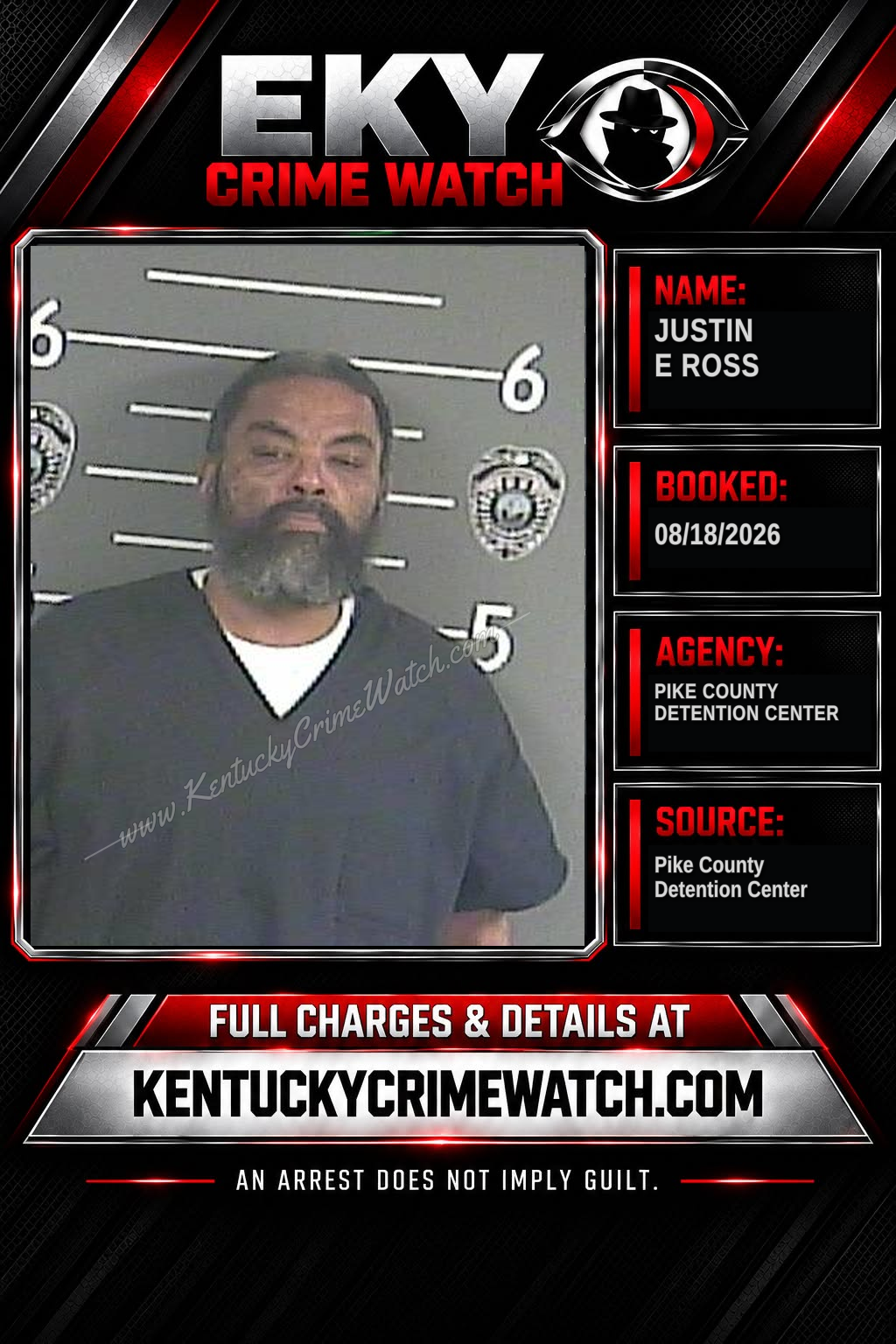 JUSTIN E ROSS booking image