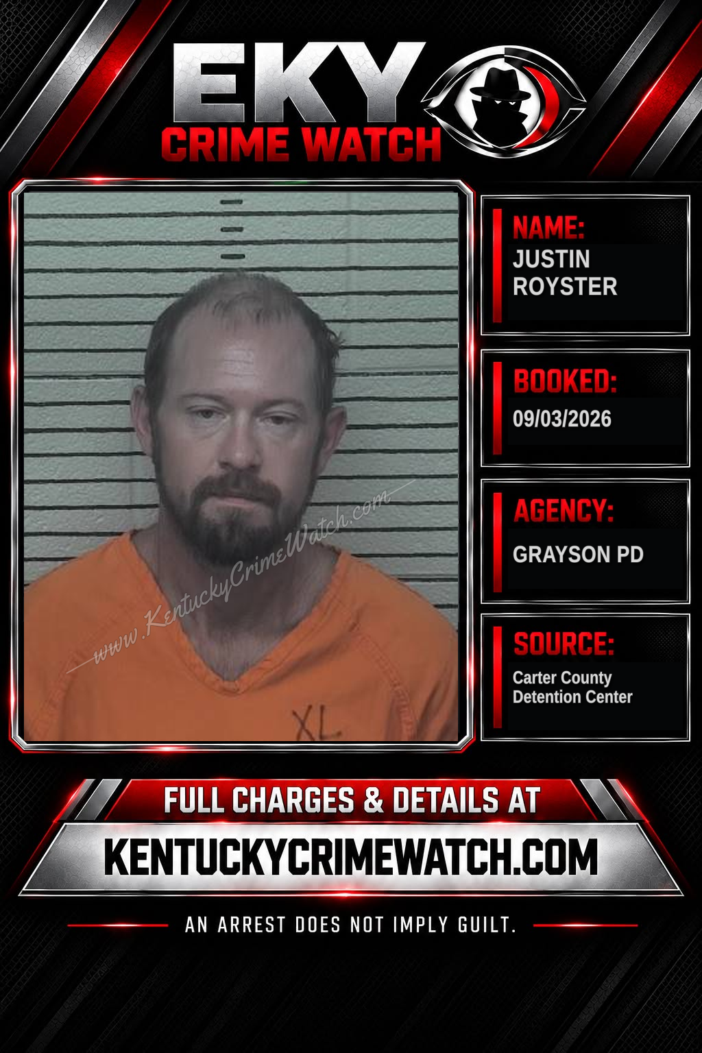 JUSTIN ROYSTER booking image