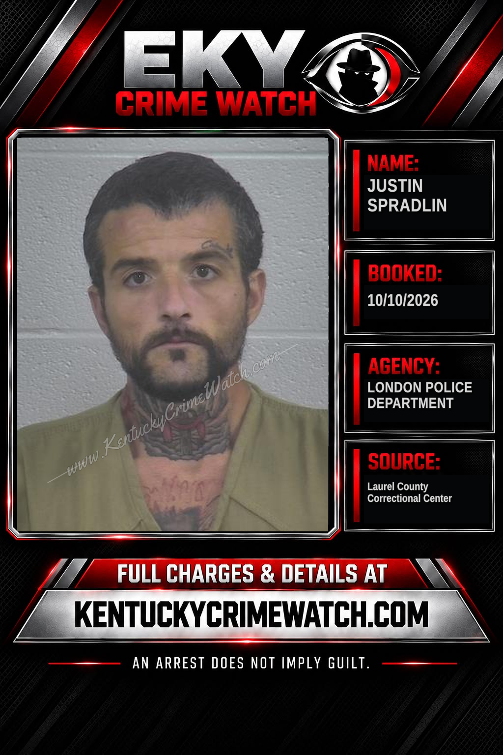 JUSTIN SPRADLIN booking image
