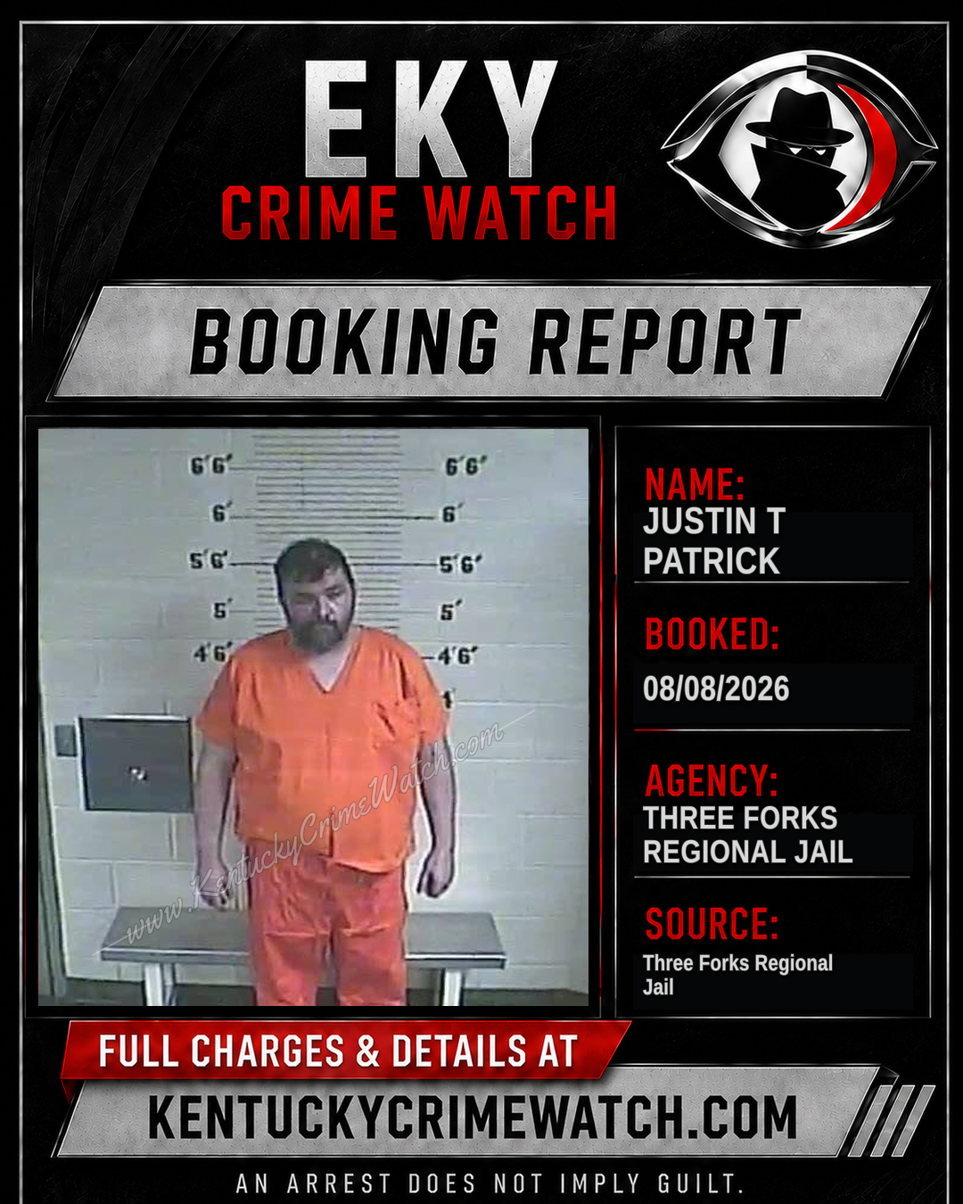Justin T Patrick booking image