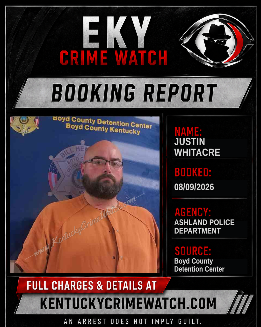 JUSTIN WHITACRE booking image