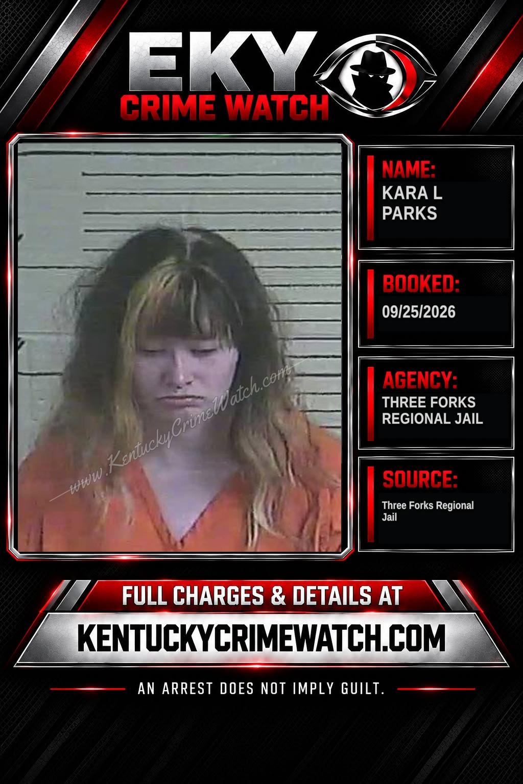 Kara l Parks booking report card
