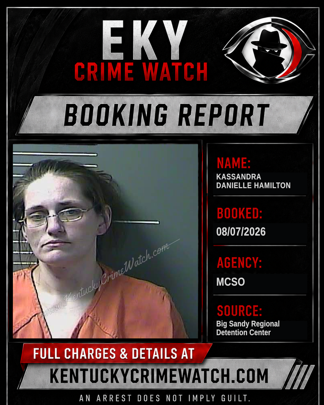 KASSANDRA DANIELLE HAMILTON booking image