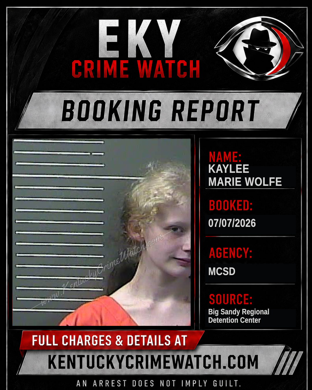 KAYLEE MARIE WOLFE booking image