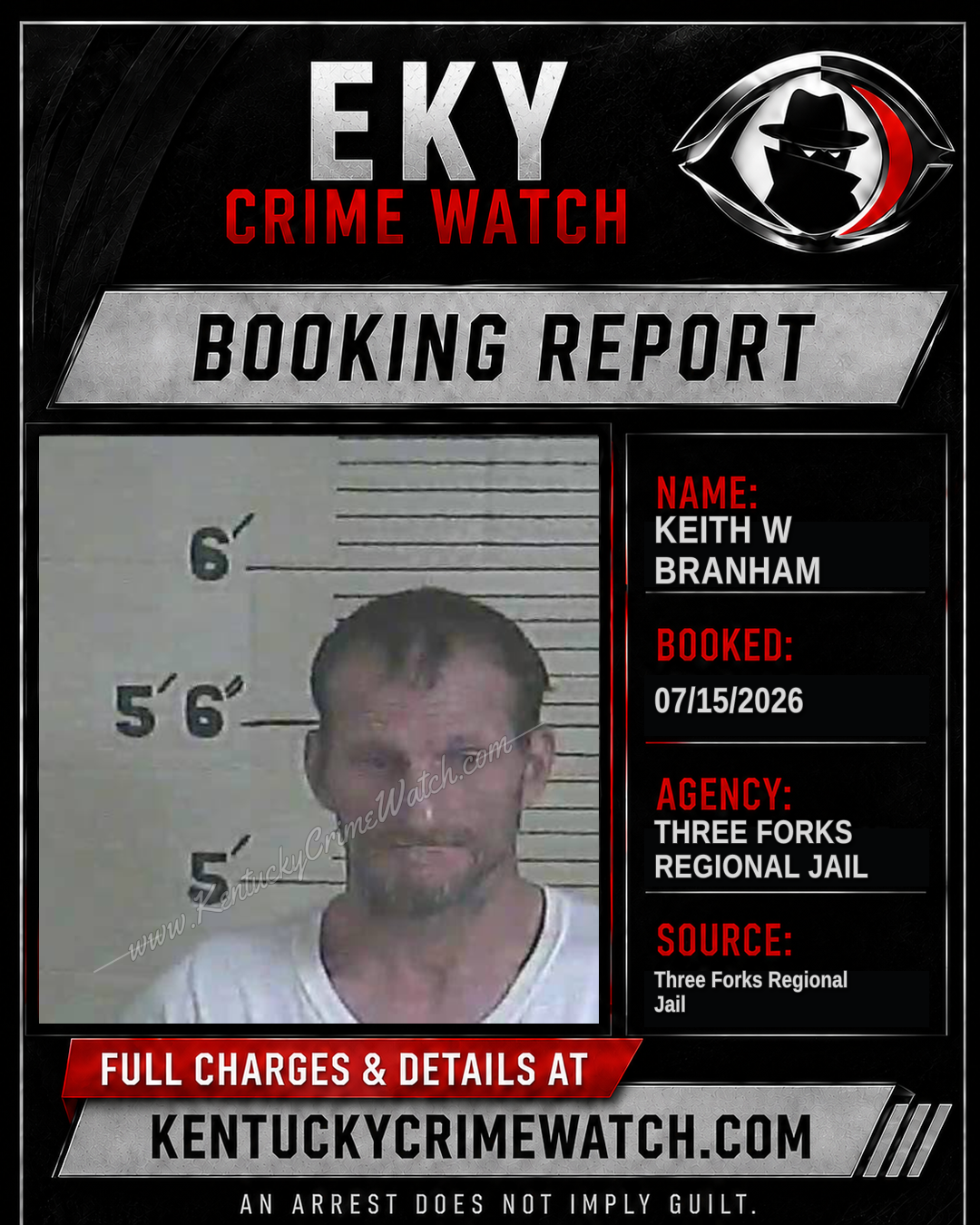 Keith W Branham booking image