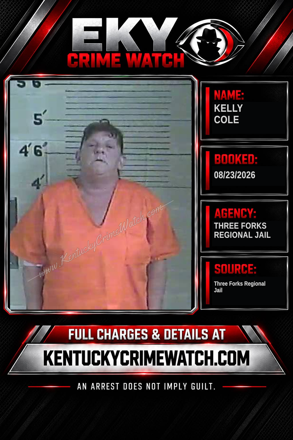 Kelly Cole booking image
