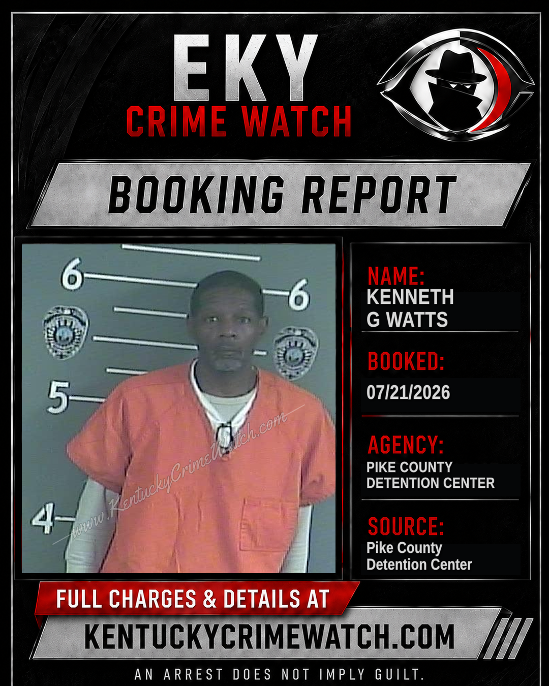 KENNETH G WATTS booking image