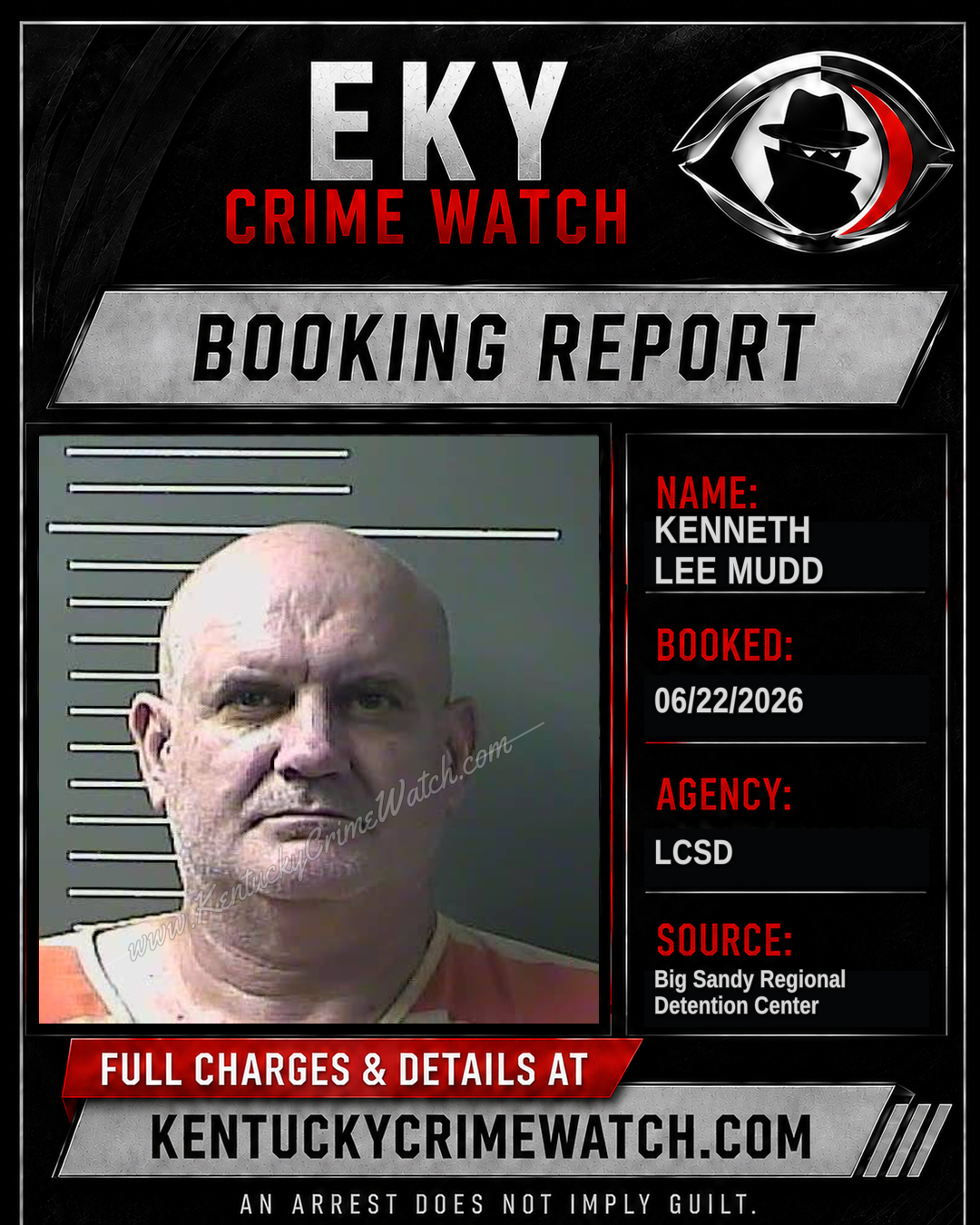 KENNETH LEE MUDD booking image