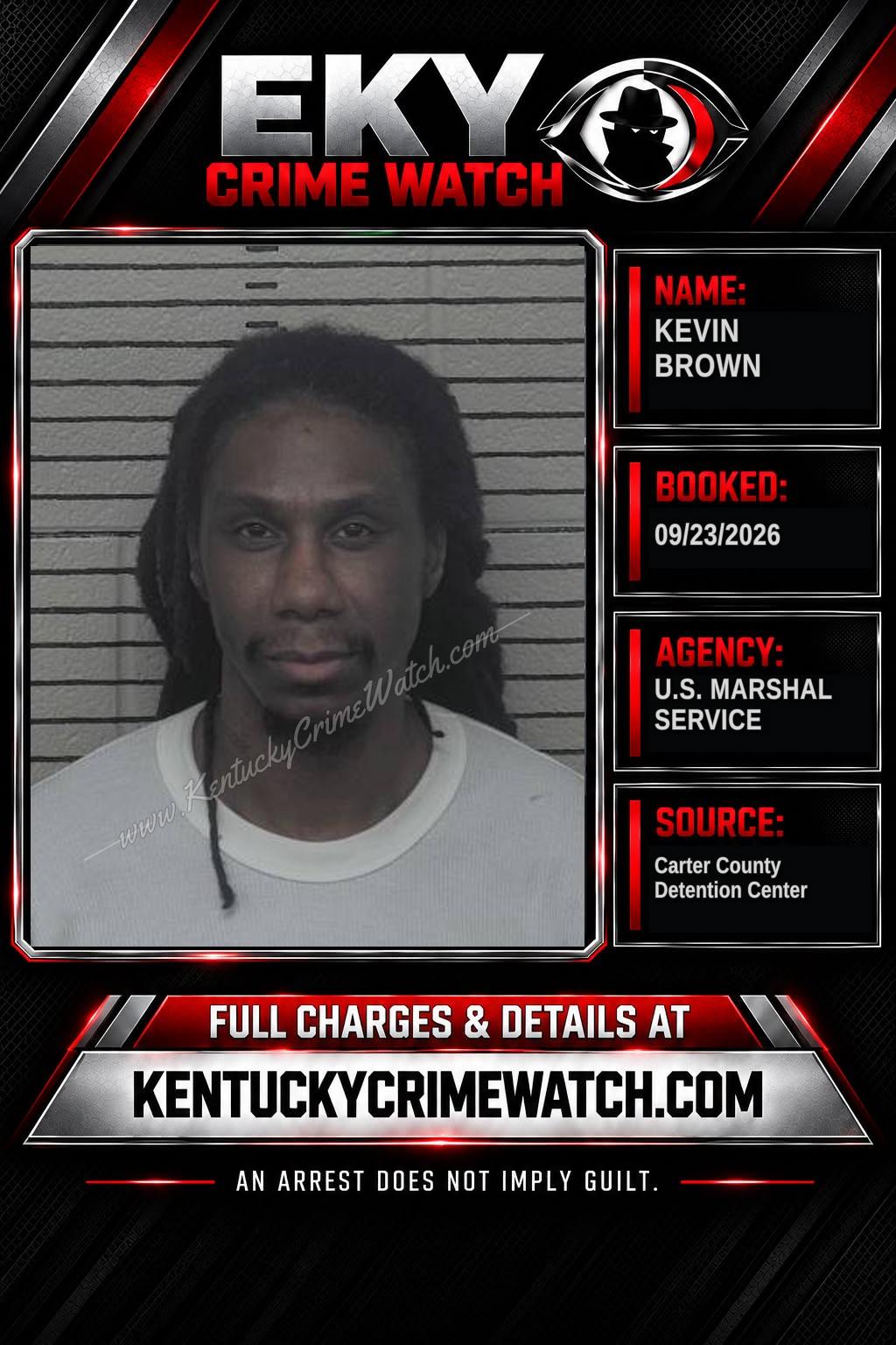 KEVIN BROWN booking image