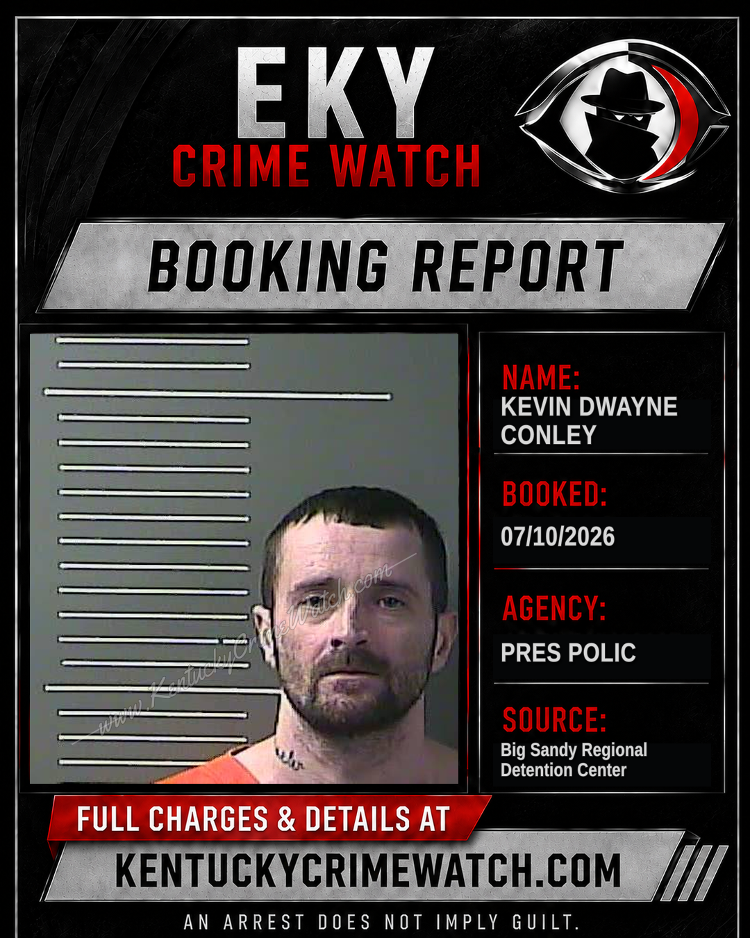 KEVIN DWAYNE CONLEY booking image