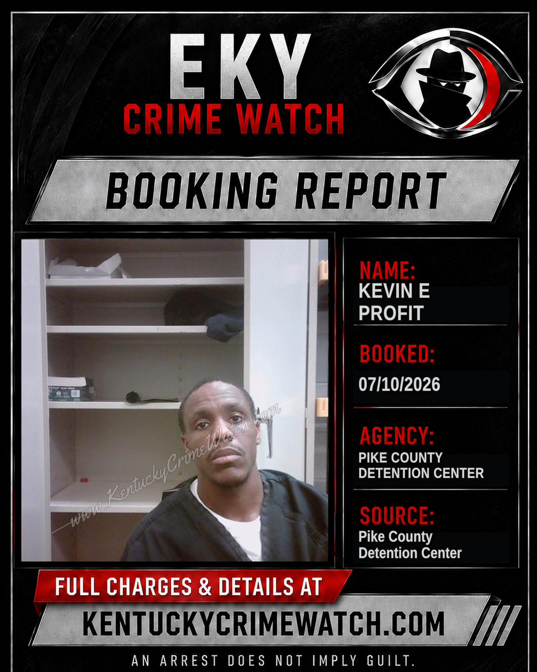 KEVIN E PROFIT booking image