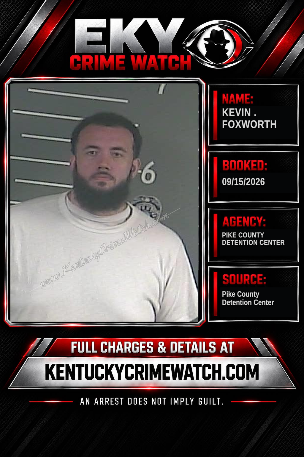 KEVIN . FOXWORTH booking report card