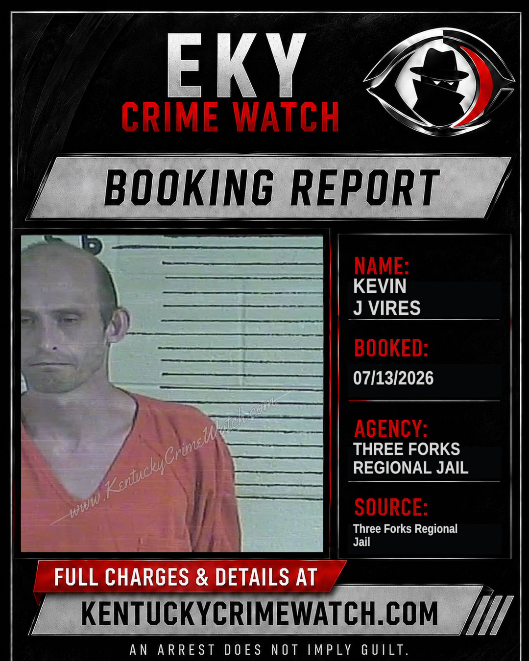 Kevin J Vires booking image