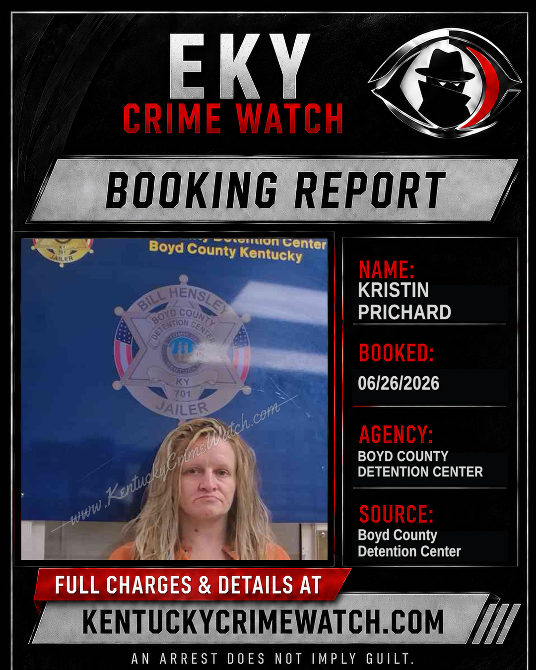 KRISTIN PRICHARD booking image