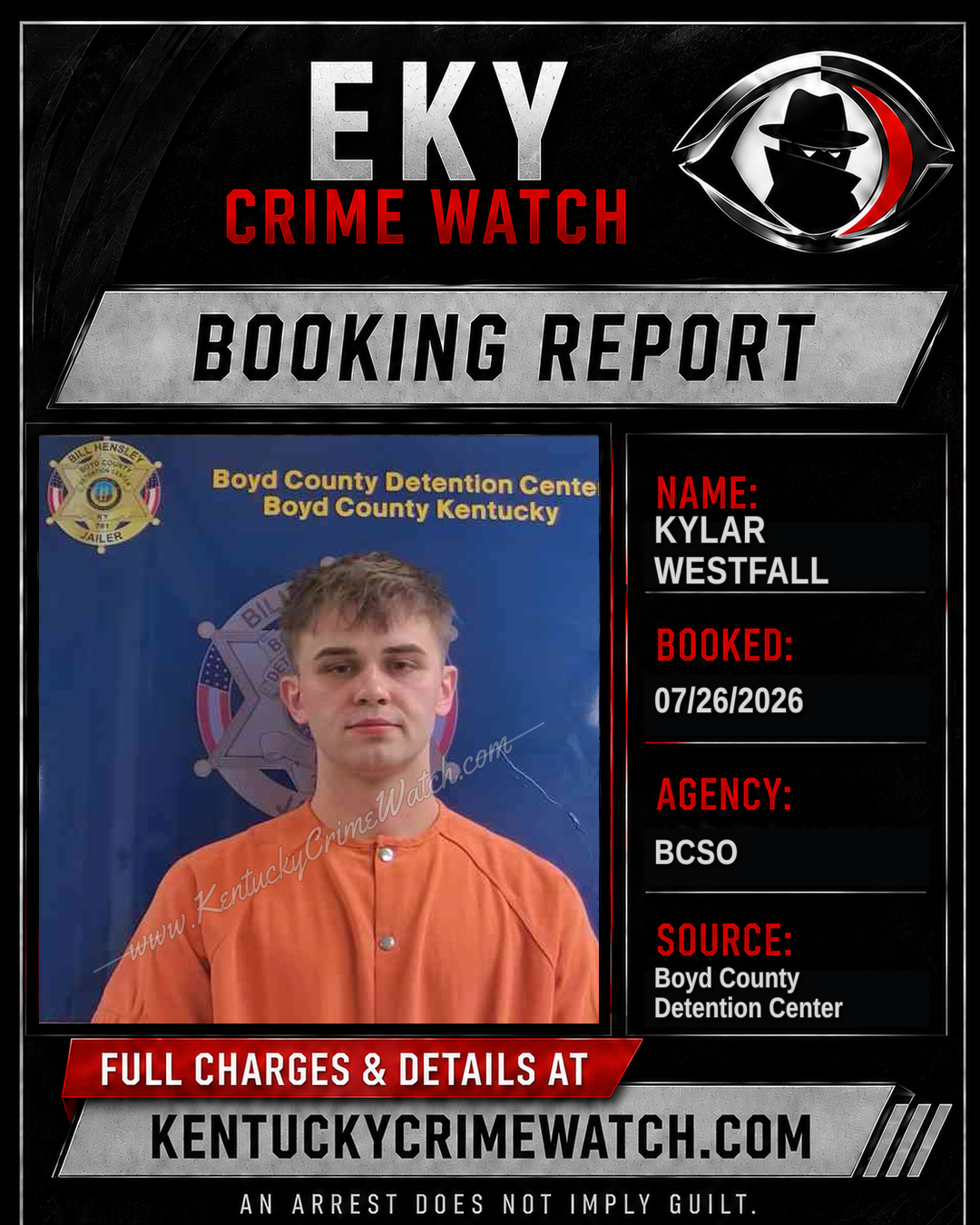 KYLAR WESTFALL booking image
