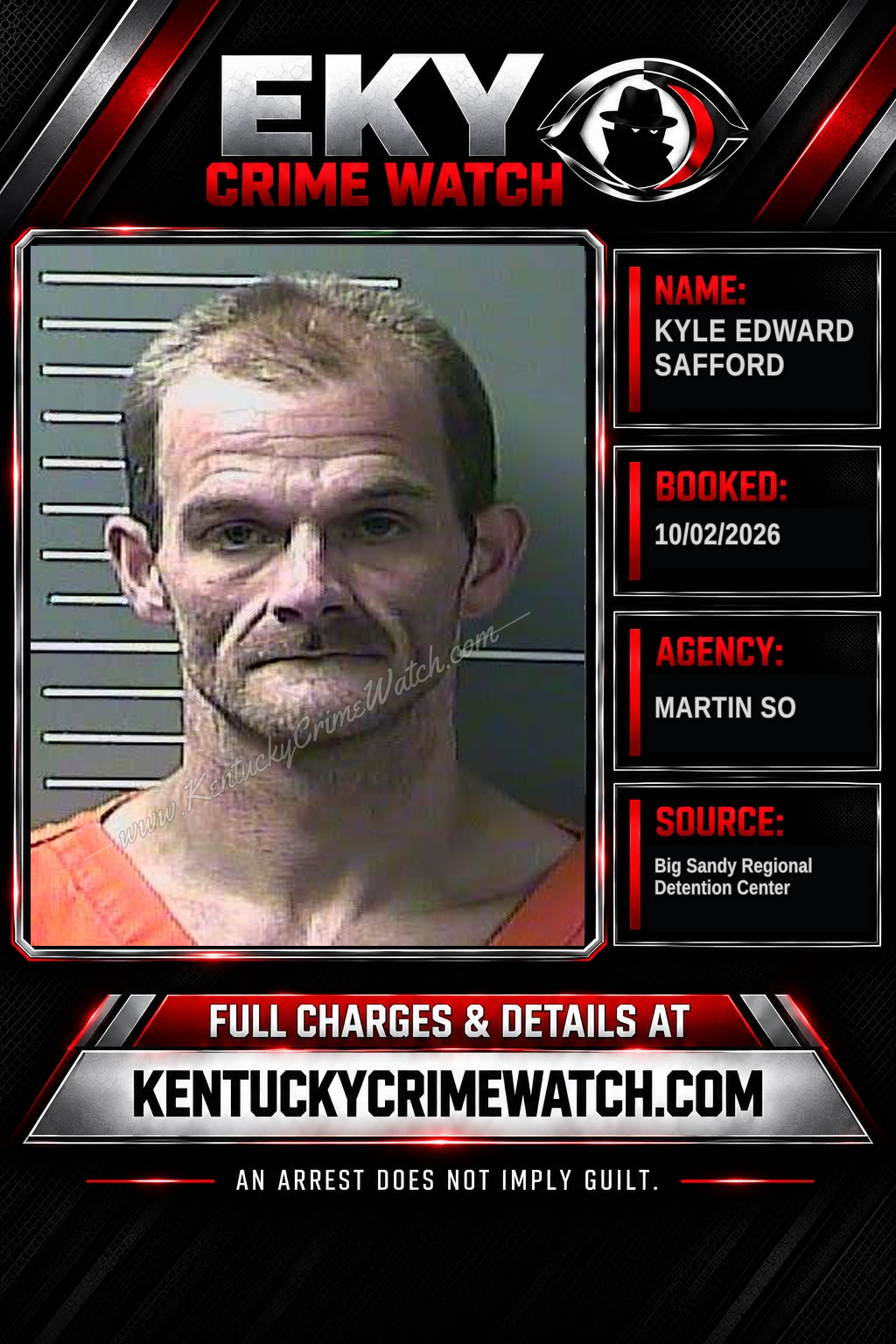 KYLE EDWARD SAFFORD booking image