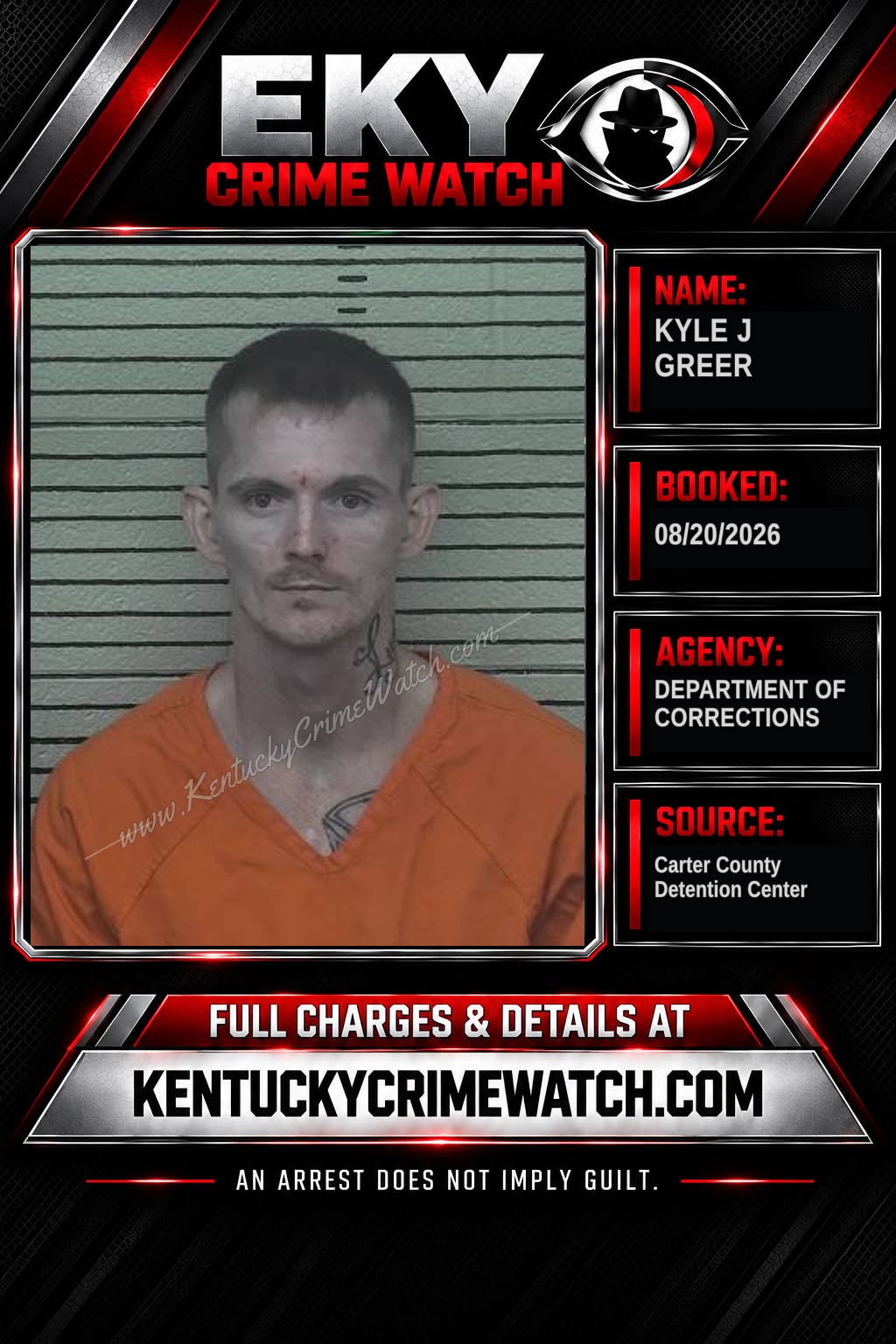 KYLE J GREER booking image