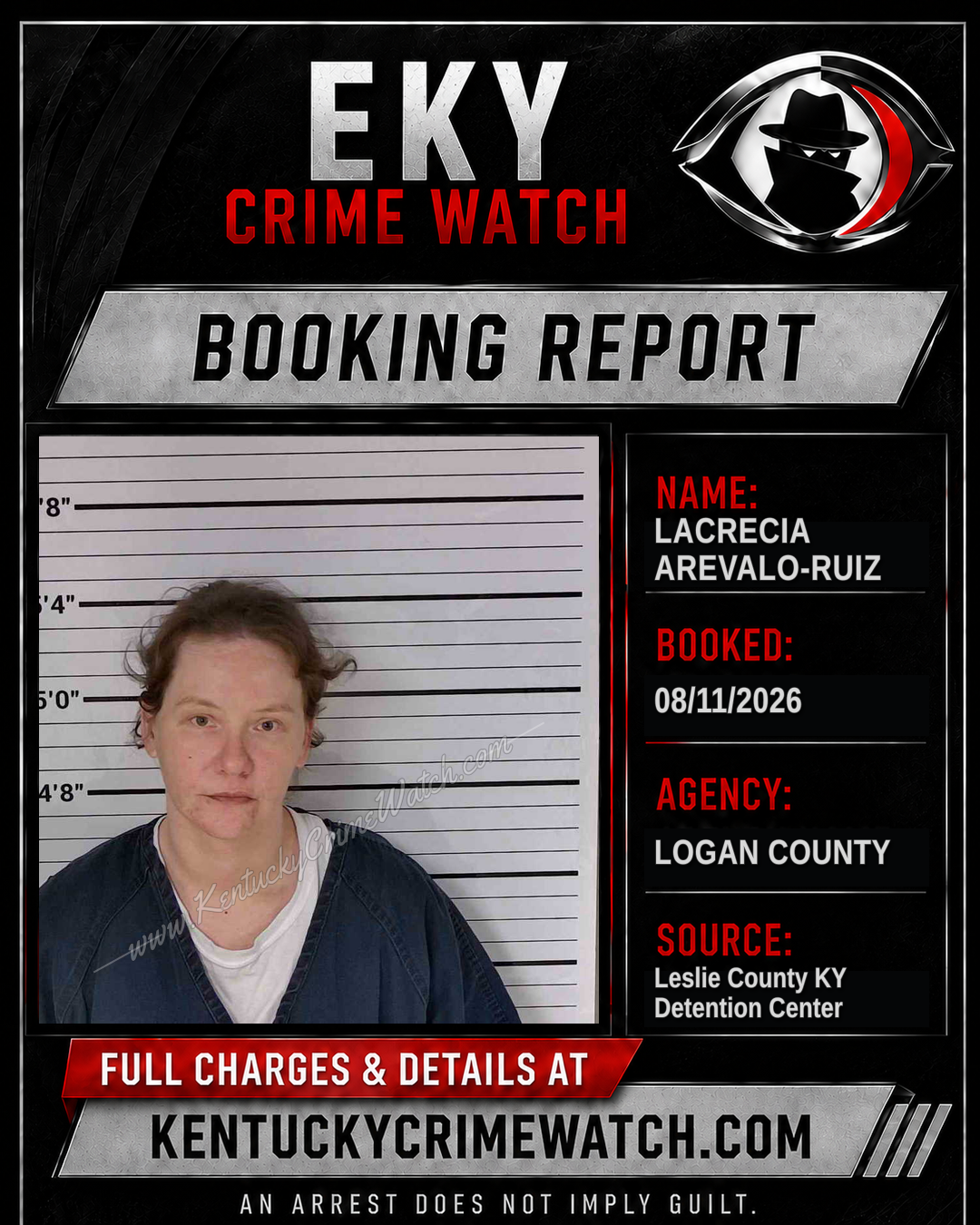 LACRECIA AREVALO-RUIZ booking image
