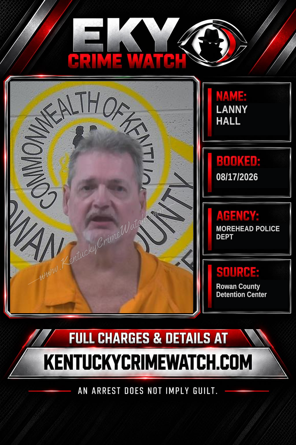 LANNY HALL booking image