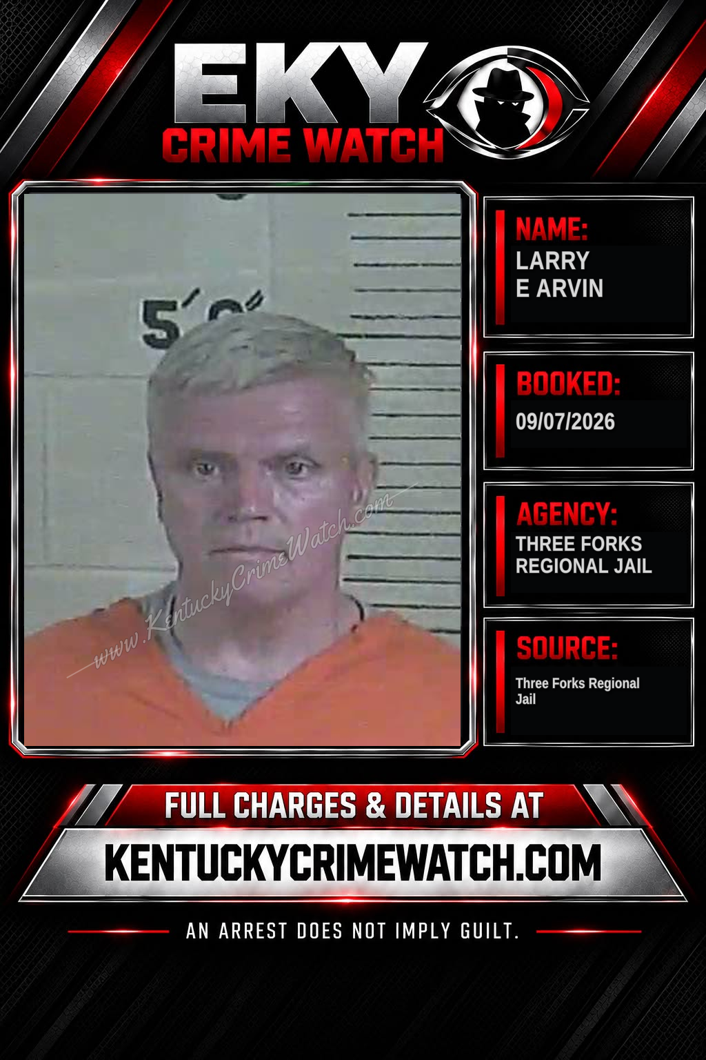Larry E Arvin booking image