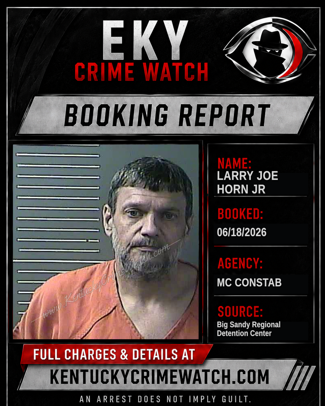 LARRY JOE HORN JR booking image