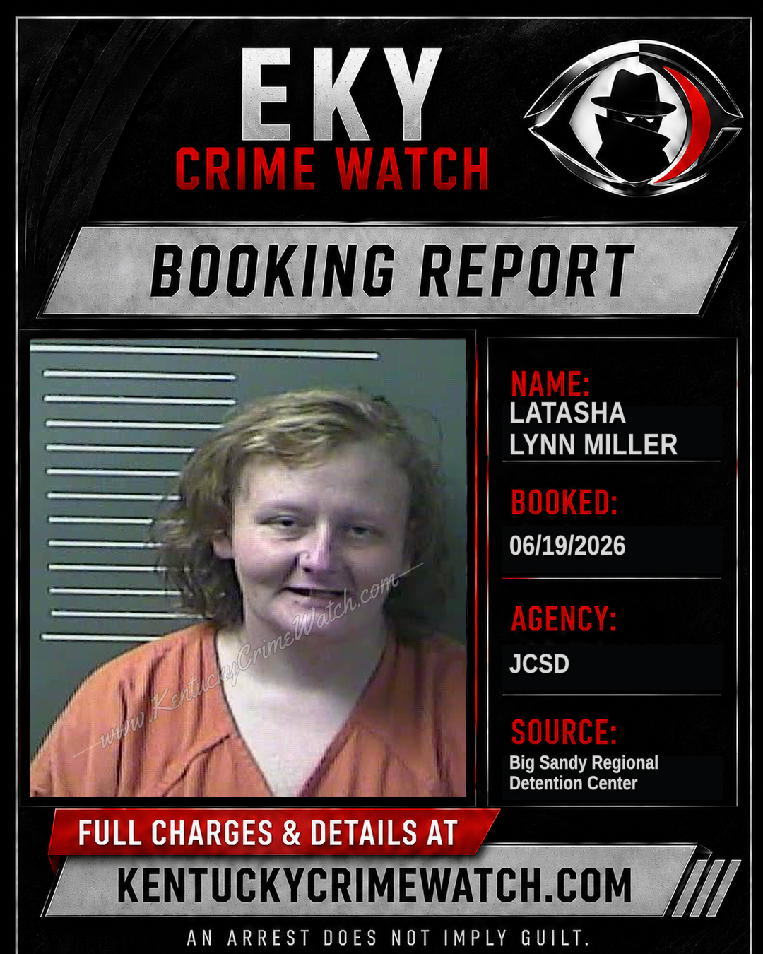 LATASHA LYNN MILLER booking image