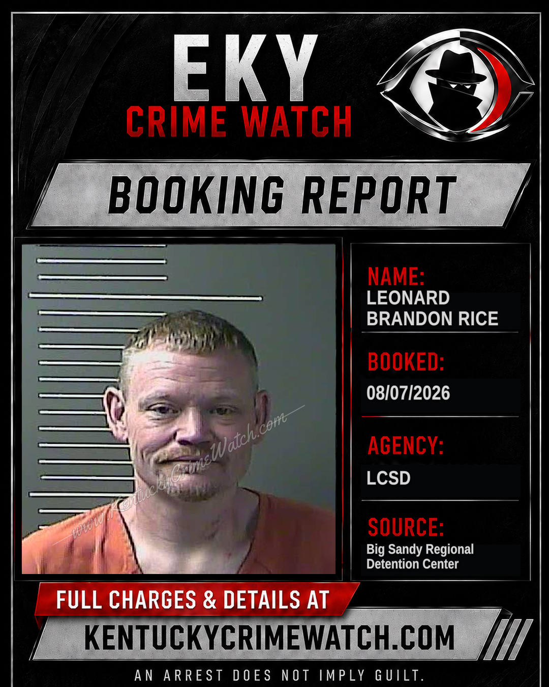LEONARD BRANDON RICE booking image