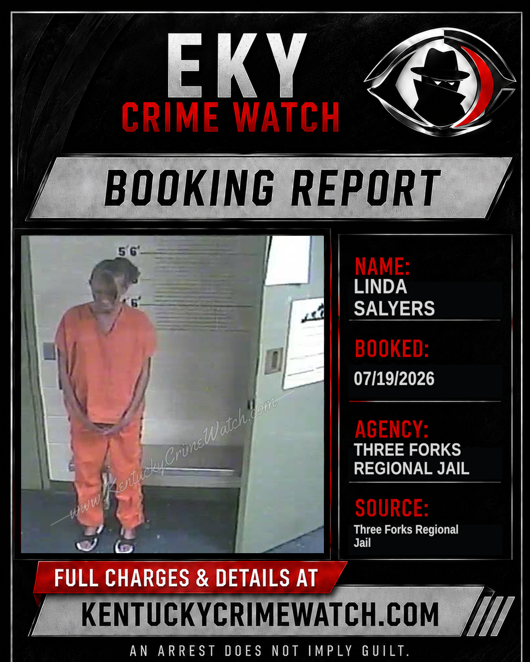 Linda Salyers booking report card