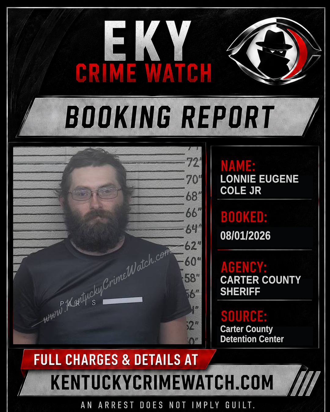 LONNIE EUGENE COLE JR booking image