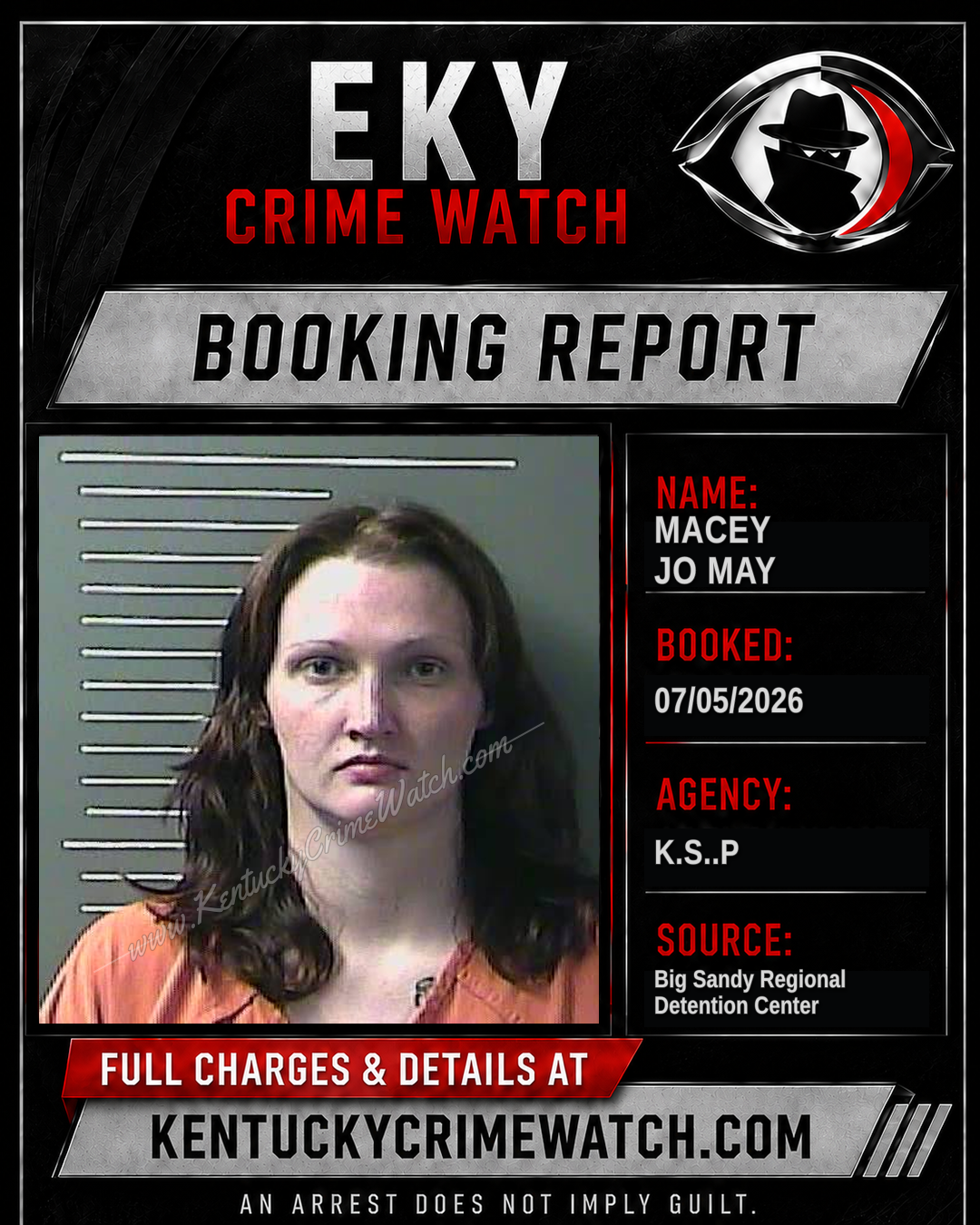 MACEY JO MAY booking image