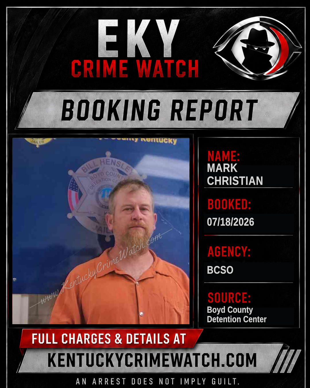 MARK CHRISTIAN booking image