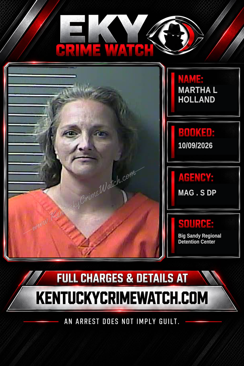 MARTHA L HOLLAND booking image