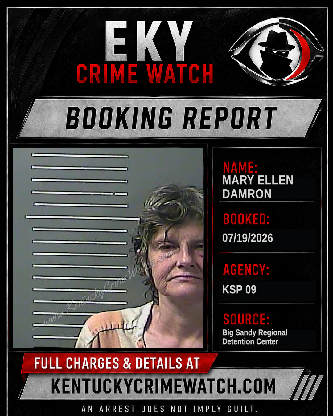 MARY ELLEN DAMRON booking image