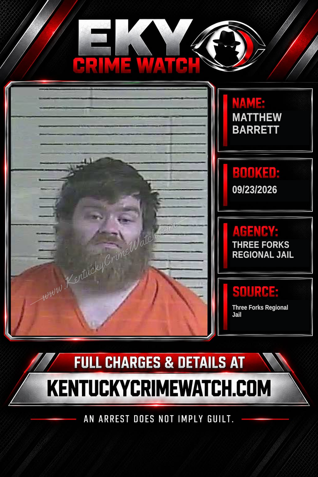 Matthew Barrett booking image