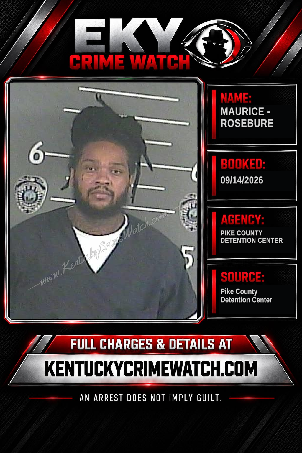 MAURICE - ROSEBURE booking report card
