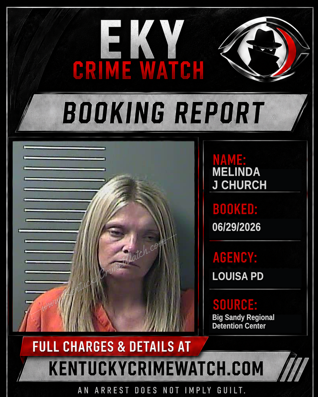 MELINDA J CHURCH booking image